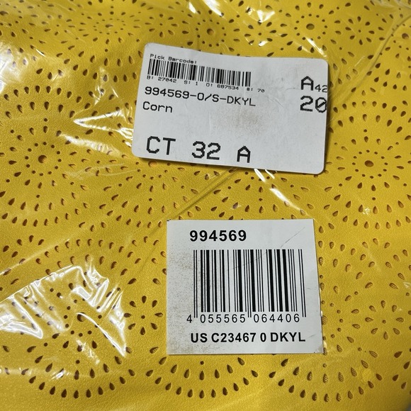 Yellow Tote Bag Purse With Brown Handles Corn Color Summer Women's Bag - Picture 9 of 9